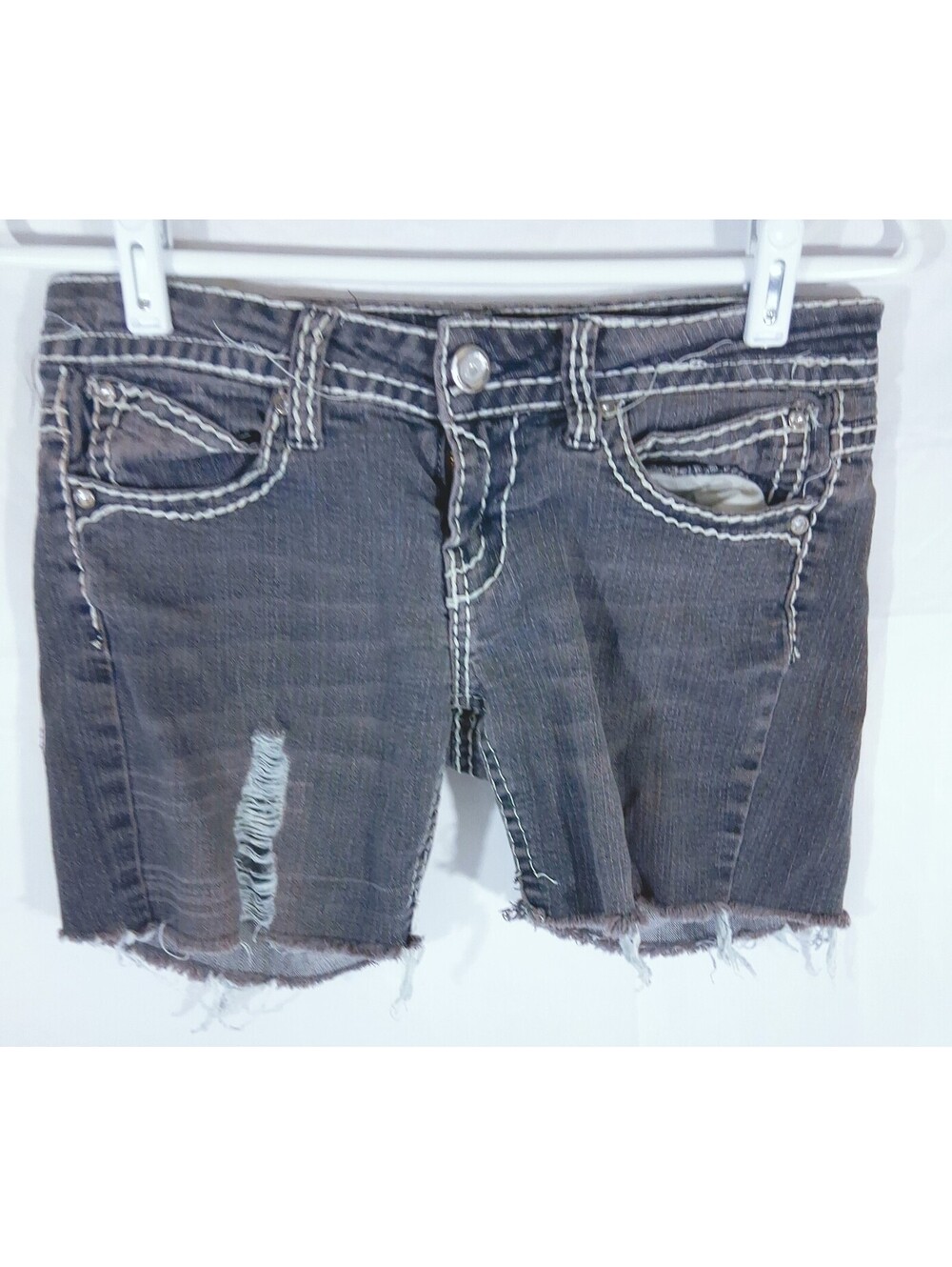 VIP Faded Black DISTRESS Shorts Size 5/6 Style 1-10728K-5